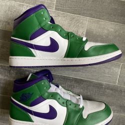 Nike AIR JORDAN 1 MID 'Incredible Hulk’ Sz 12/EUR 46  [554724 300]