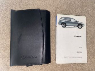 Owners manual for 2009 Lexus Rx 350
