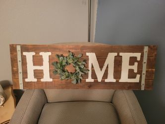 Rustic HOME sign