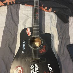 6 string guitar black
