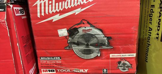 M18 brushless 7-1/4” circular saw $170 tool only (financing available)