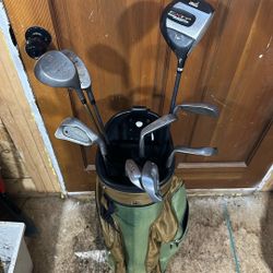 Golf Clubs and Bag