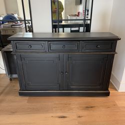 Santa Fe Rusticos Solid Wood Black Credenza