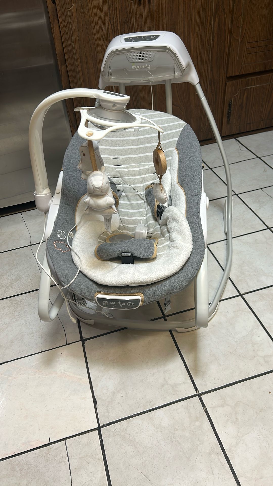 INGENUITY 5 In Lightens Speed Baby Swing&swivel Seat