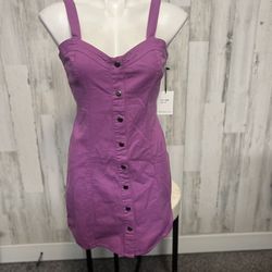Purple Denim Dress 