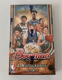 2025/26 Bowman Basketball NBA/NCAA Hobby Box 2 Autographs Per Box NEW/SEALED