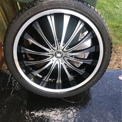 Black And Polished 22inch Rims
