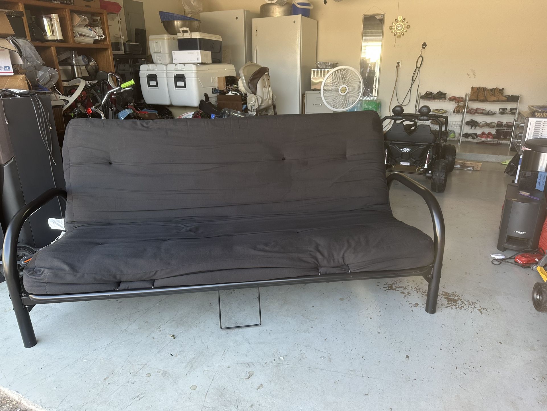 Metal Arm Futon with 6" Mattress