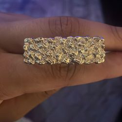 nugget 2 finger ring
