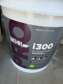 New 5 gallon interior eggshell paint beige