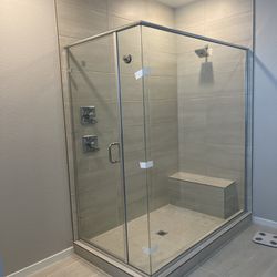 Semi Frameless Custom Enclosure Glass Shower Door 