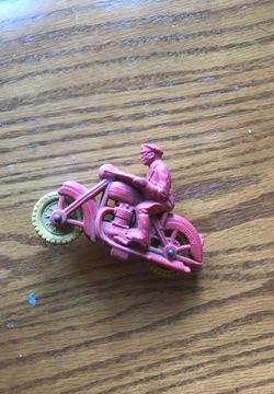Antique Auburn rubber toy motorcycle