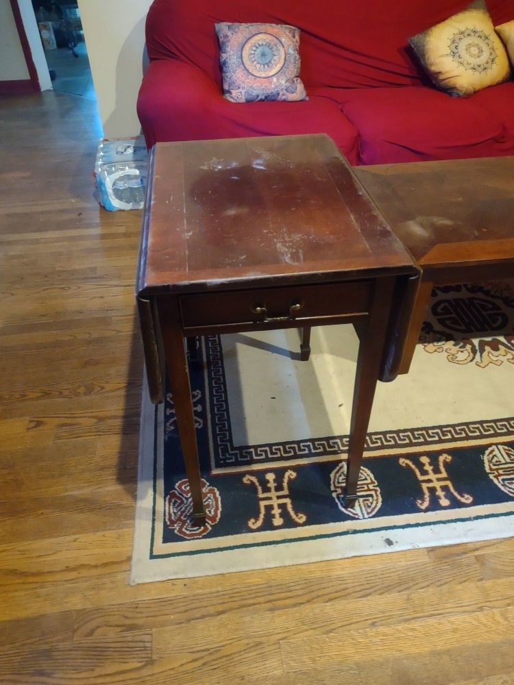 Mahogany Folding Side Table
