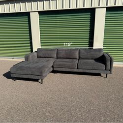 Beautiful Gray Sofa Sectional Couch + Free Delivery 