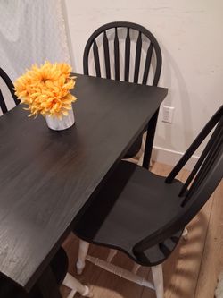 Dining table and chairs