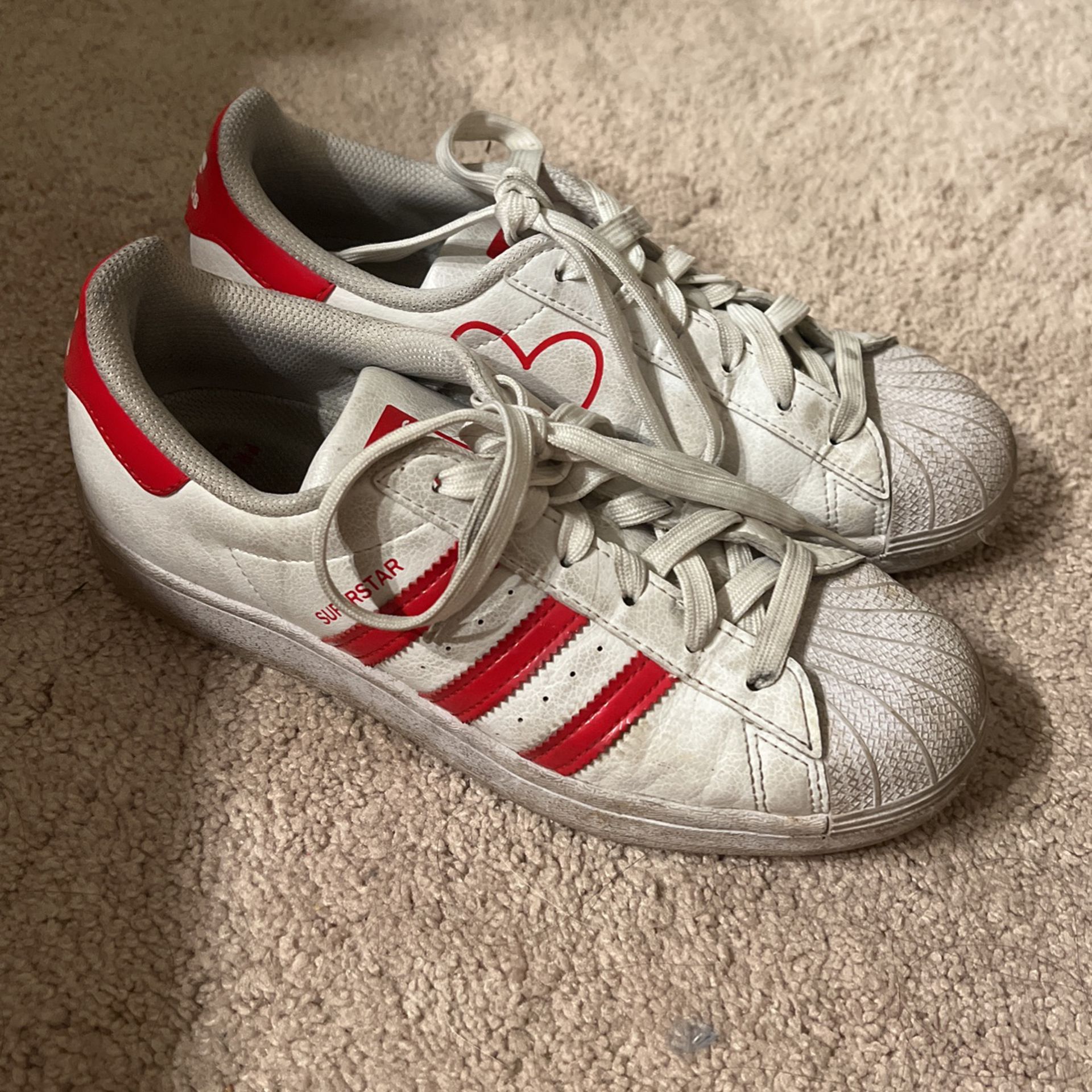 red adidas size 6 in womens