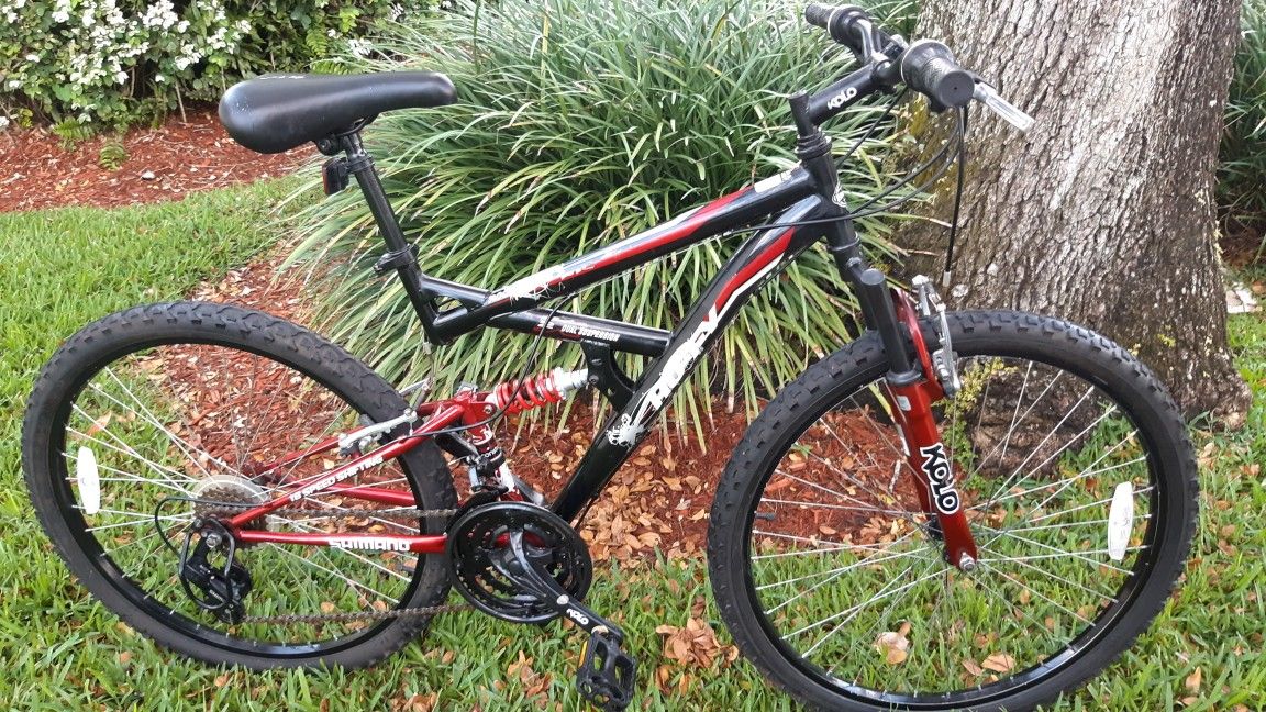 HUFFY FULL SUSPENSION MOUNTAIN BIKE. EXCELLENT CONDITION 🚴‍♂️