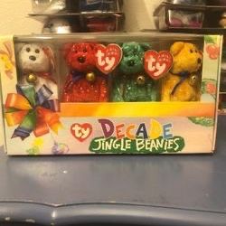 Ty Decade Jingle Beanies Collectible 4-Pack (New in Box)