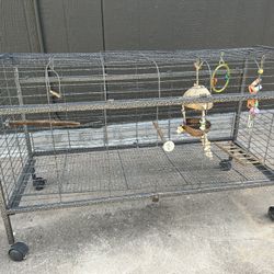 Bird Cage With Rollers