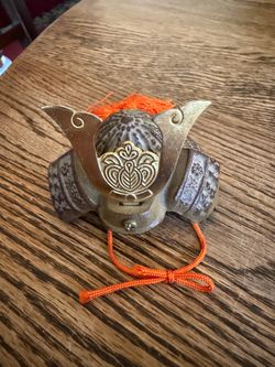 Japanese miniature Samurai helmet, or Kabuto Paper Weight