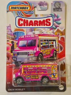 MATCHBOX # 4 OF 5 . CHARMS BLOW POPS CANDY SERIES . CHOW MOBILE FOOD TRUCK .