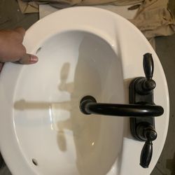 Antique Sink W/ PEERLESS FAUCET