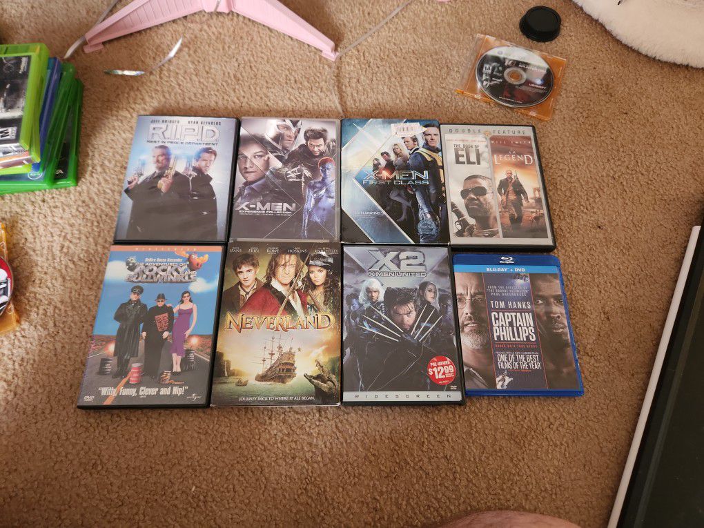 7 Dvds and one Blu-ray 