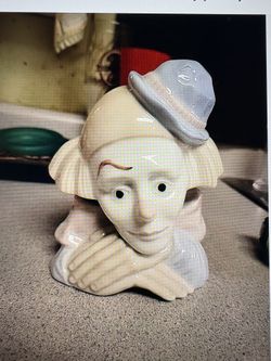 Vintage  porcelain clown figurine By Paul Sebastian 