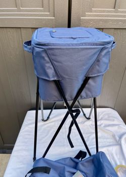 ONIVA - a Picnic Time brand Camping Party Cooler with Stand, Standing Ice Cooler Bag, Leakproof Tub Cooler Stand with Travel Bag