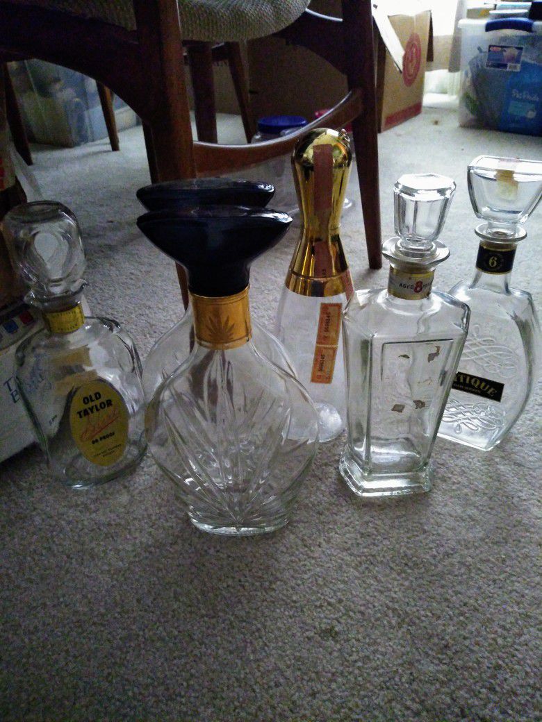 Vintage Bourbon Bottles/Decanters