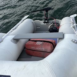 Inflatable Boat, 8ft, 992lb Capacity, Skiff, Dinghey, Tender, Electric Motor