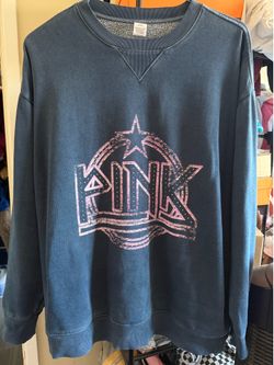PINK sweatshirt blue size large women