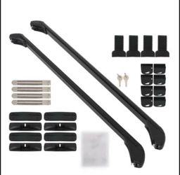 Universal Roof Rack Cross Bars 43.3” – Aluminum 99 lb Capacity – With Locks / Barras Universales