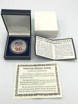 1999 Colorized .999 Fine Silver Eagle.
