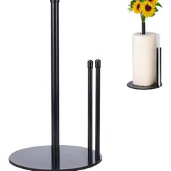 Paper Towel Holder, Durable Black Paper Towel Holder Countertop, Paper Towels St