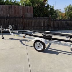 LOW PROFILE LIGHT WEIGHT SINGLE PWC GALVANIZED TRAILER with NEW LED LIGHT