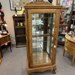 Oak Curio Cabinet