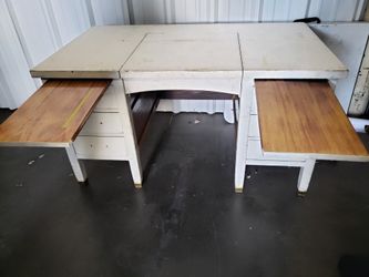 Antique wood school desk