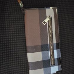 Plaid Wristlet Wallet 
