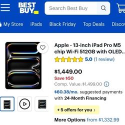 Apple - iPad Pro 13in M5 Chip 512 GB 