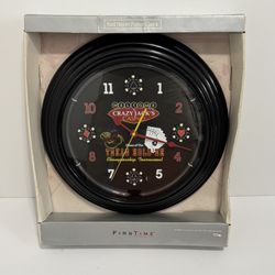 Championship Poker Wall Clock w/ Neon Light (NIB)