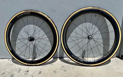 Reynolds BlackLabel 46 Pro Disc Carbon Road Bike Wheelset Tubeless Clincher Industry Nine Hubs Shimano 12 Speed with Tires