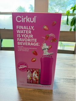 Cirkul 32oz Stainless Steel Water Bottle Starter Kit - Pink / Magenta