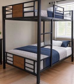 ••••Metal Twin Bunk Bed with Mattress ••••