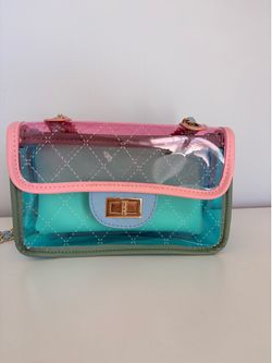 Cute Pastel Clear Crossbody Jelly Bag 🌸🩵💚