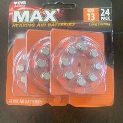 HEARING AID BATTERIES SIZE 13…$8
