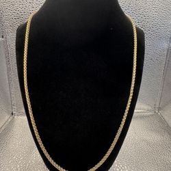 14k Gold Filled Bano De Oro 22 In Franco Chain
