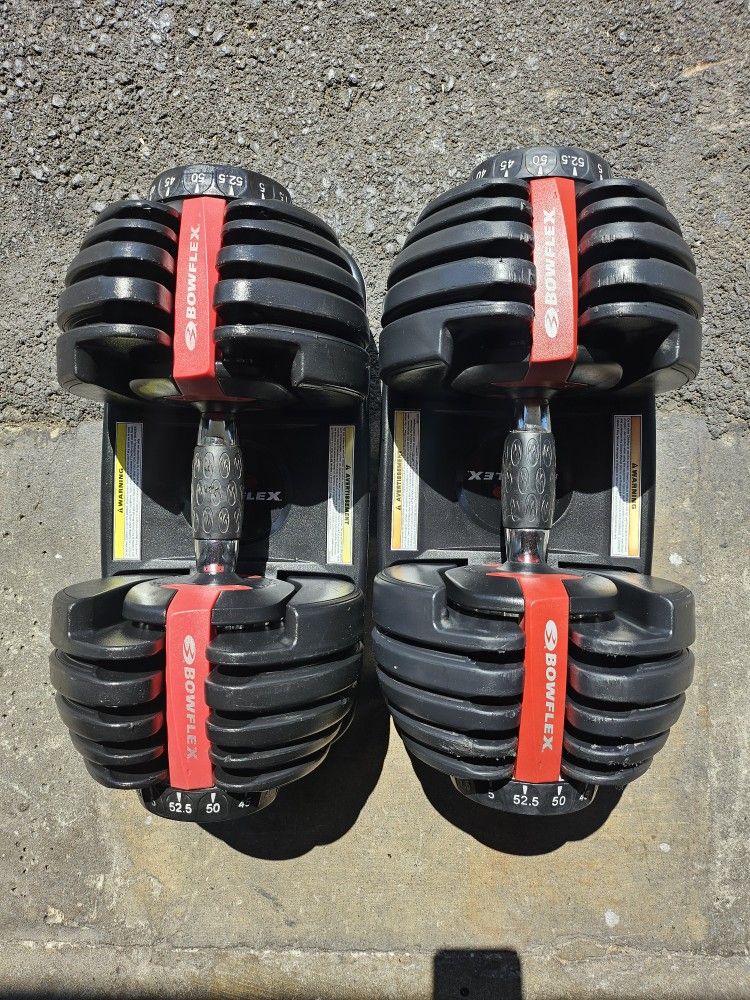 Pair Of Bowflex Dumbbells 52.5 Lbs