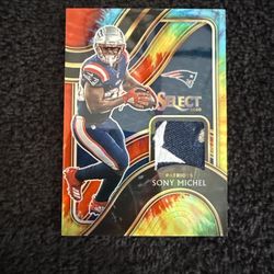 2020 Panini Select Sony Michel Tie-Dye 3 color plater worn patch 25/25