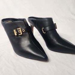 Vince Camuto Maskelynn Leather Heeled Mules